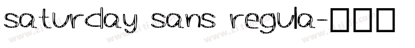 saturday sans regula字体转换